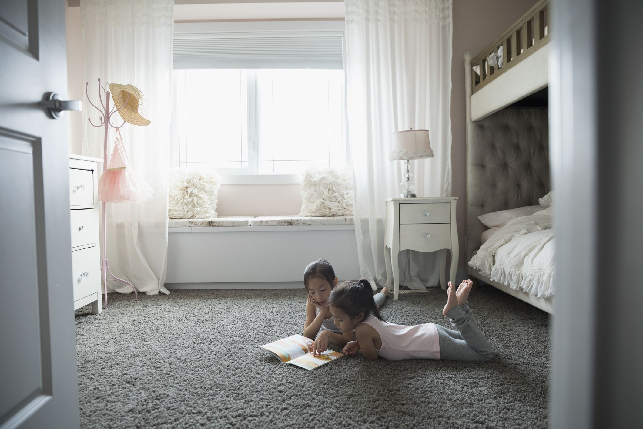 bedroom carpet floor with kids